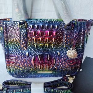 Brahmin Small Ashlee Melbourne leather rainbow TECHNICOLOR bag. NWT.Discontinued